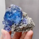 Natural Blue Fluorite and Mica coexist comes from Yaogangxian,Hunan 63*40*45MM - image 2