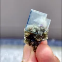 Natural Blue Fluorite and Mica Coexist comes from Yindu,Neimenggu 20*15*30MM - image 4