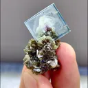 Natural Blue Fluorite and Mica Coexist comes from Yindu,Neimenggu 20*15*30MM - image 1