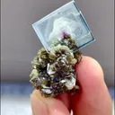 Natural Blue Fluorite and Mica Coexist comes from Yindu,Neimenggu 20*15*30MM - image 2