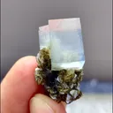 Natural Blue Fluorite and Mica Coexist comes from Yindu,Neimenggu 20*15*30MM - image 3