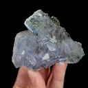 Natural Blue Fluorite and Pyrite, Mineral Specimen:Yaogangxian,Hunan (75*65*20MM) - image 2
