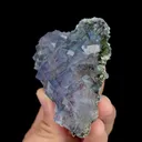 Natural Blue Fluorite and Pyrite, Mineral Specimen:Yaogangxian,Hunan (75*65*20MM) - image 4
