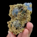Natural Blue Fluorite and Pyrite,Mineral Specimen:YAOGANGXIAN (80*40*55mm) - image 3