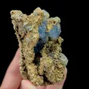 Natural Blue Fluorite and Pyrite,Mineral Specimen:YAOGANGXIAN (80*40*55mm) - image 2