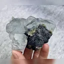 Natural Blue Fluorite and Quartz and Hedenbergite Symbiosis comes from Yaogangxian,Hunan 80*55*50MM - image 3