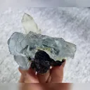 Natural Blue Fluorite and Quartz and Hedenbergite Symbiosis comes from Yaogangxian,Hunan 80*55*50MM - image 2
