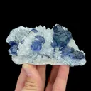Natural Blue Fluorite and Quartz Cluster with Calcite, Mineral Specimen:Fujian,China (100*50*35MM) - image 5