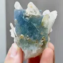 Natural Blue Fluorite and Quartz coexist with Jamstenite comes from Yaogangxian,Hunan 45*40*60MM - image 2