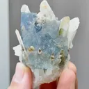 Natural Blue Fluorite and Quartz coexist with Jamstenite comes from Yaogangxian,Hunan 45*40*60MM - image 1