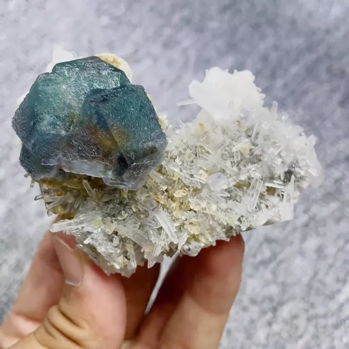 Natural Blue Fluorite and Quartz comes from Fujian,China 80*60*40MM image
