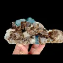 Natural Blue Fluorite and Quartz, Mineral Specimen: Inner Mongolia,China (150*70*55MM) - image 2