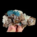 Natural Blue Fluorite and Quartz, Mineral Specimen: Inner Mongolia,China (150*70*55MM) - image 6