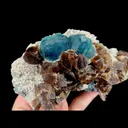 Natural Blue Fluorite and Quartz, Mineral Specimen: Inner Mongolia,China (150*70*55MM) - image 4