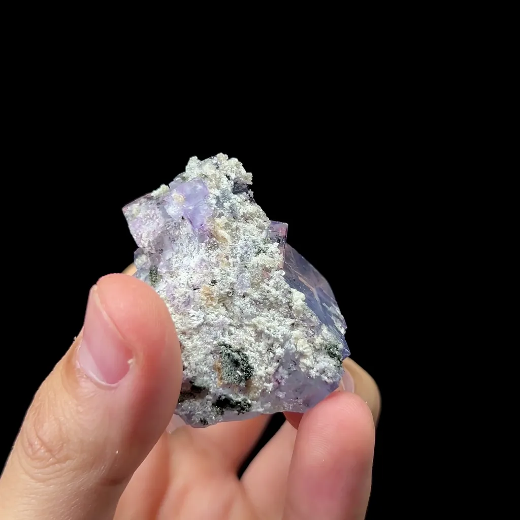 Natural Blue Fluorite and Quartz Mineral Specimen,High Quality Specimen,YAO GANG XIAN,HUNAN,CHINA(40*35*25mm) - image 3