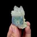 Natural Blue Fluorite and Quartz Mineral Specimen,High Quality Specimen,YAO GANG XIAN,HUNAN,CHINA(40*50*25mm) - image 1