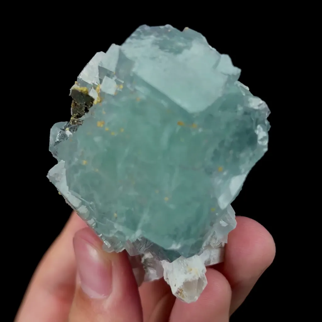 Natural Blue Fluorite and Quartz Mineral Specimen,High Quality Specimen,YAO GANG XIAN,HUNAN,CHINA(40*70*35mm) - image 3