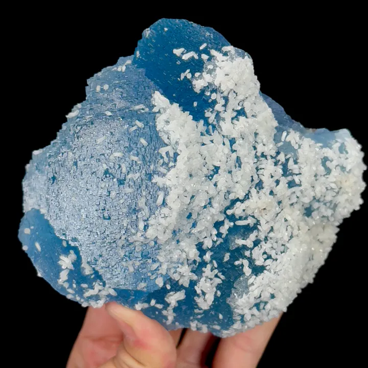 Natural Blue Fluorite and Quartz, Mineral Specimen:Yaogangxian,Hunan (130*105*60MM) - image 2