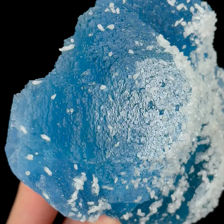 Natural Blue Fluorite and Quartz, Mineral Specimen:Yaogangxian,Hunan (130*105*60MM) - image 3