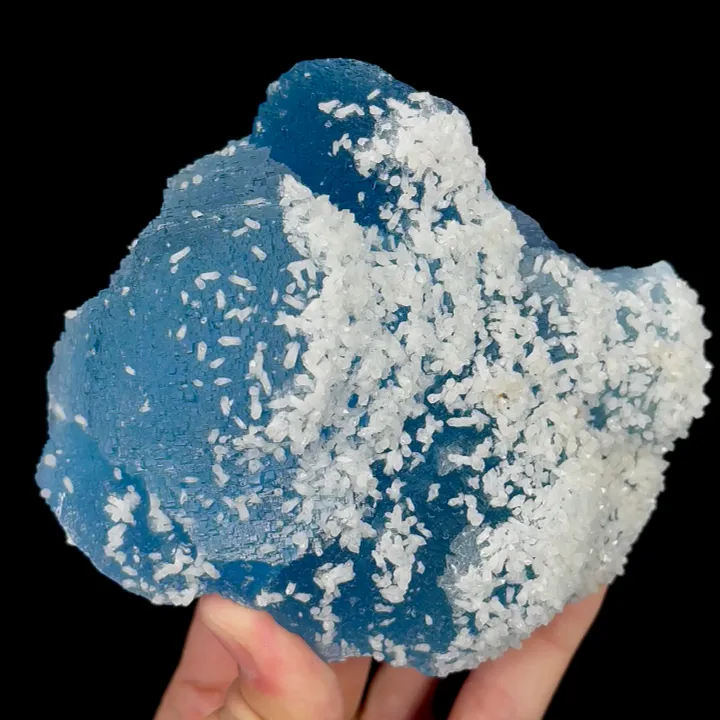 Natural Blue Fluorite and Quartz, Mineral Specimen:Yaogangxian,Hunan (130*105*60MM) image
