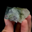 Natural Blue Fluorite and Quartz, Mineral Specimen:Yaogangxian,Hunan (25*40*40MM) - image 4