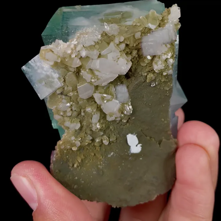 Natural Blue Fluorite and Quartz, Mineral Specimen:Yaogangxian,Hunan (65*40*45MM) - image 5