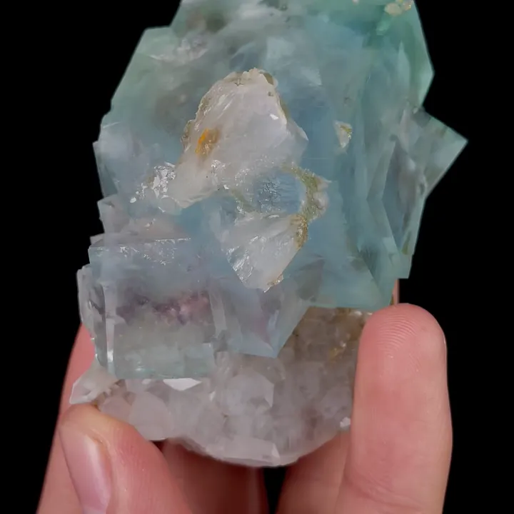 Natural Blue Fluorite and Quartz, Mineral Specimen:Yaogangxian,Hunan (65*40*45MM) image