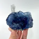 Natural Blue Fluorite and Quartz, Mineral Specimen:Yaogangxian,Hunan (90*75*55MM) - image 2