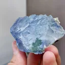 Natural Blue Fluorite and Quartz Symbiosis comes from Yaogangxian,Hunan 45*45*45MM - image 1