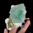 Natural Blue Fluorite and Quartz Tower, Mineral Specimen:Yaogangxian,Hunan (60*35*65MM) - image 3