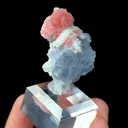 Natural Blue Fluorite and Rhodochrosite Coexist comes from Wuzhou,Guangxi 25*20*40MM - image 3