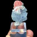 Natural Blue Fluorite and Rhodochrosite Coexist comes from Wuzhou,Guangxi 25*20*40MM - image 2