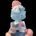 Natural Blue Fluorite and Rhodochrosite Coexist comes from Wuzhou,Guangxi 25*20*40MM - image 1