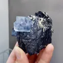 Natural Blue Fluorite and Wolframite coexist comes from Yaogangxian,Hunan 60*30*55MM - image 4
