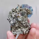 Natural Blue Fluorite & Arsenopyrite, Mineral Specimen: Yaogangxian,Hunan (50*60*35mm) - image 5