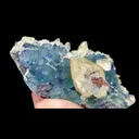 Natural Blue Fluorite, Calcite and Pyrite. Mineral Specimen:Fujian,China (150*120*95MM) - image 2