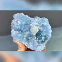 Natural Blue Fluorite Coexists with Mercedes-Benz Calcite comes from Xianghualing,Hunan 120*75*35MM - image 4