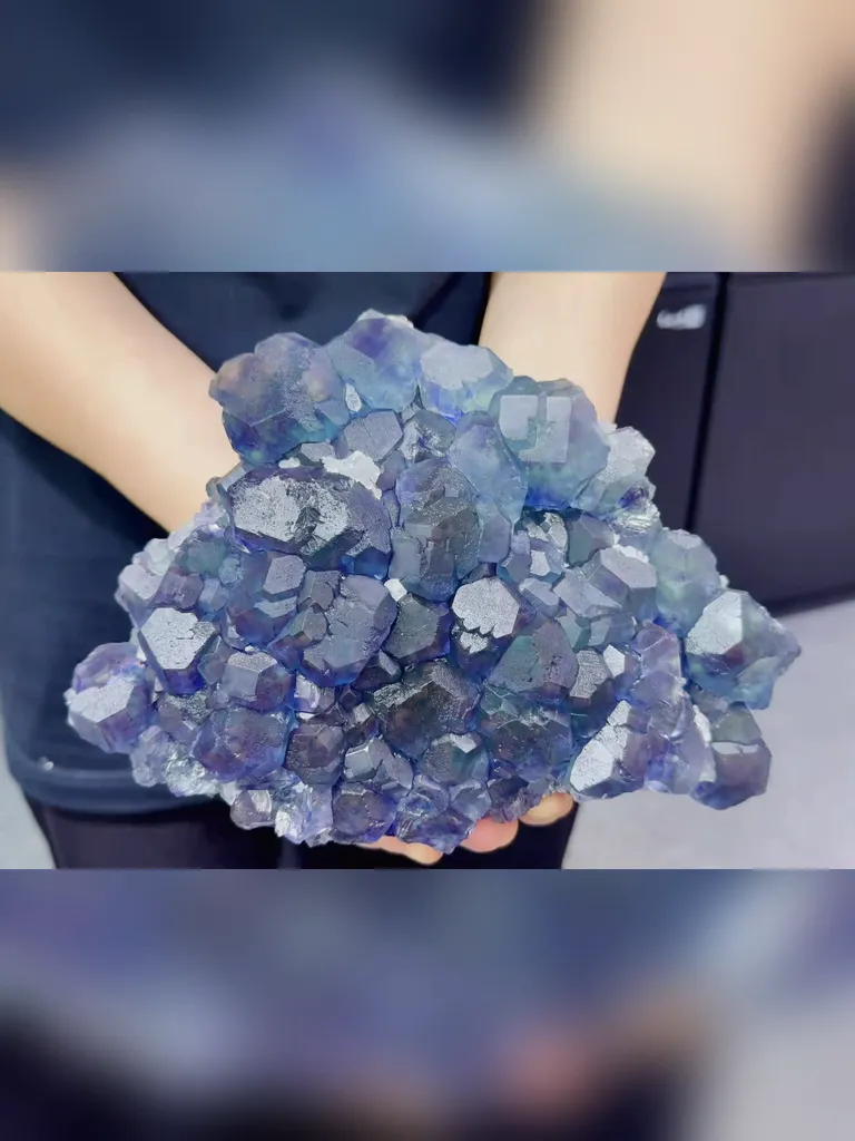 Natural Blue Fluorite comes from Fujian,China 210*160*70MM - image 2