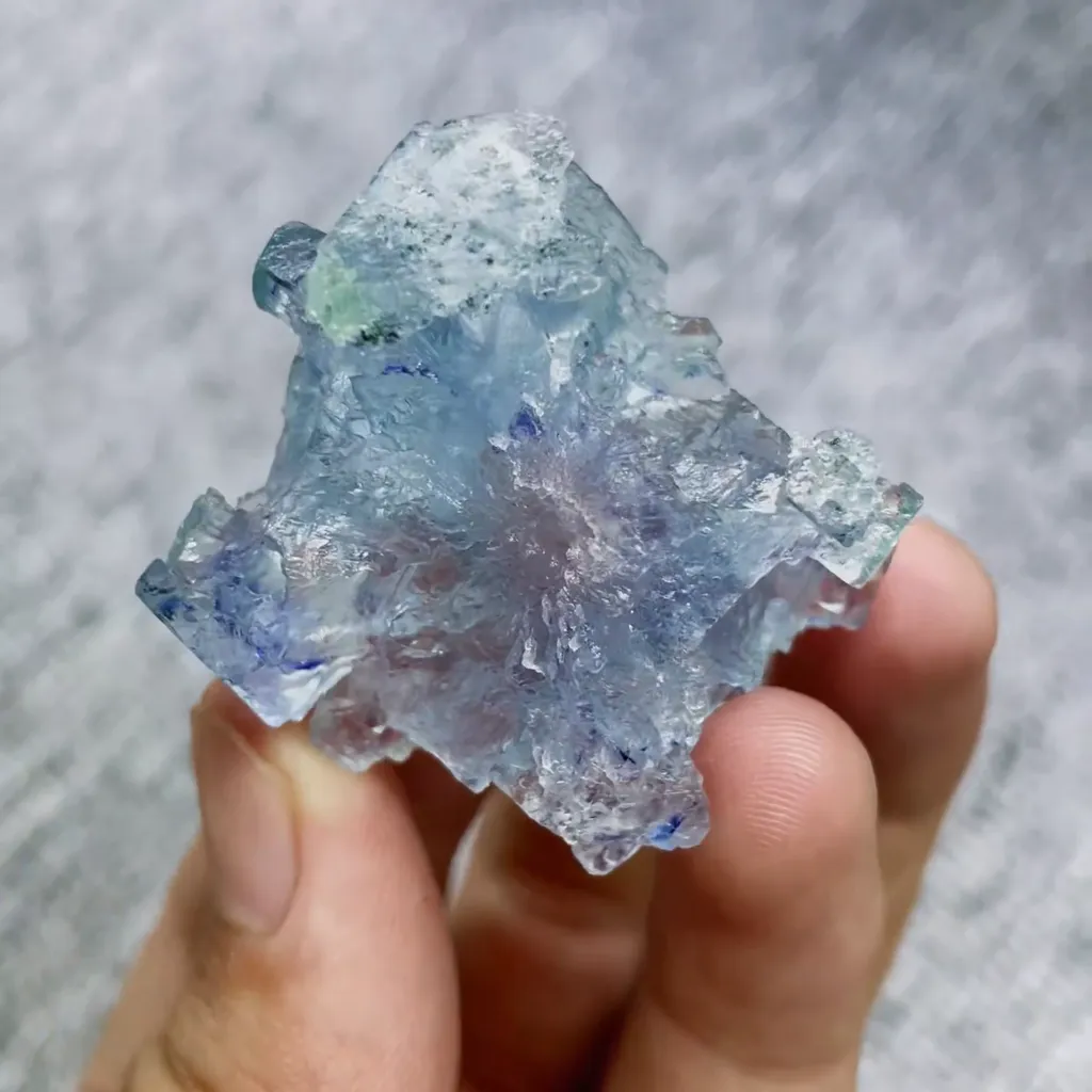 Natural Blue Fluorite comes from Inner Mongolia,China 40*40*20MM - image 2