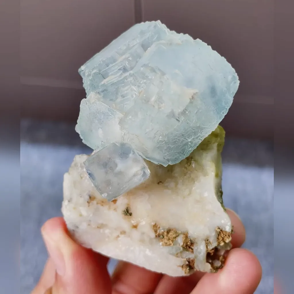 Natural Blue Fluorite comes from Yaogangxian,Hunan 45*65*30MM - image 5