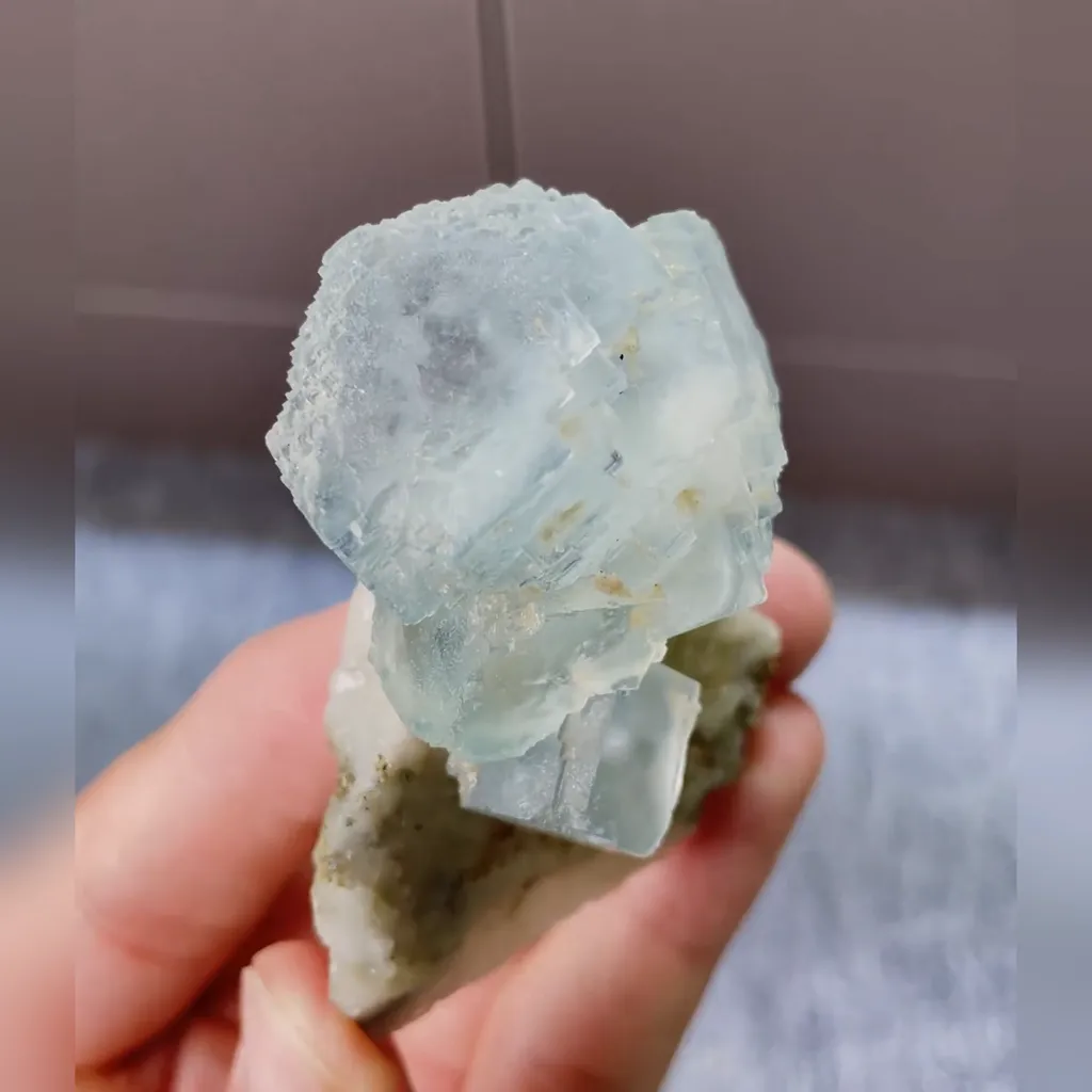 Natural Blue Fluorite comes from Yaogangxian,Hunan 45*65*30MM - image 2