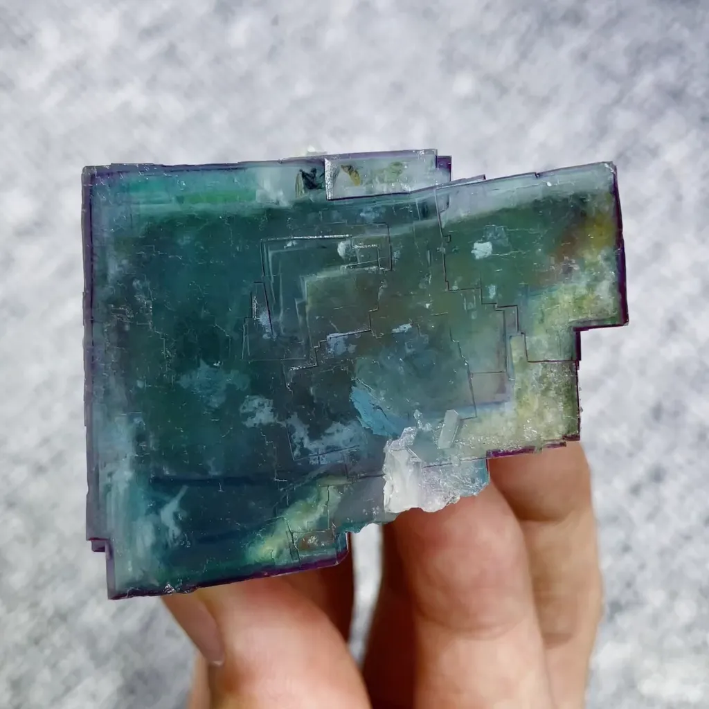 Natural Blue Fluorite comes from Yaogangxian,Hunan 50*40*40MM - image 7