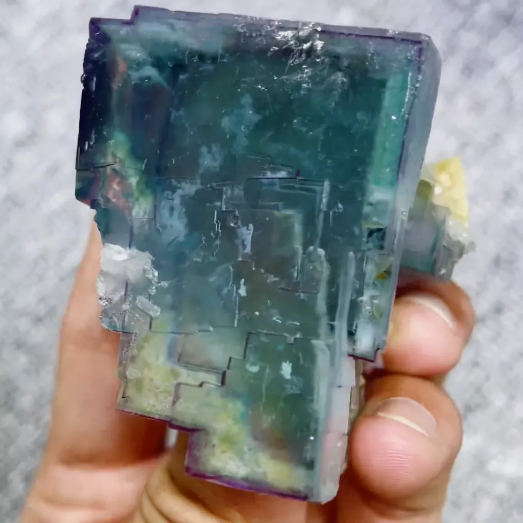 Natural Blue Fluorite comes from Yaogangxian,Hunan 50*40*40MM - image 4