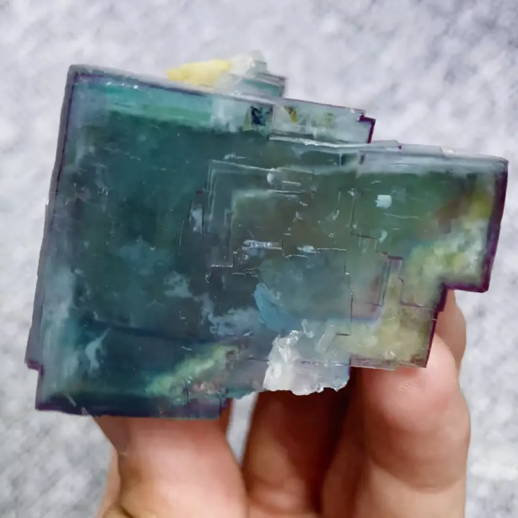 Natural Blue Fluorite comes from Yaogangxian,Hunan 50*40*40MM - image 3