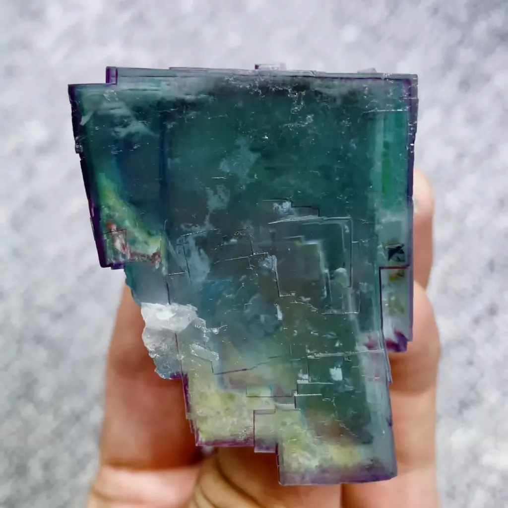 Natural Blue Fluorite comes from Yaogangxian,Hunan 50*40*40MM - image 6