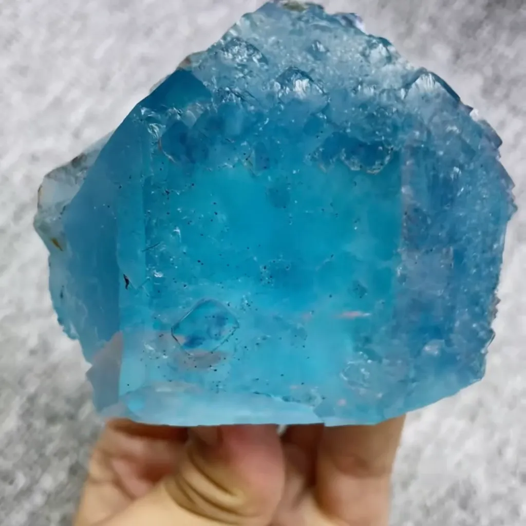 Natural Blue Fluorite comes from Yaogangxian,Hunan 85*80*50MM - image 4