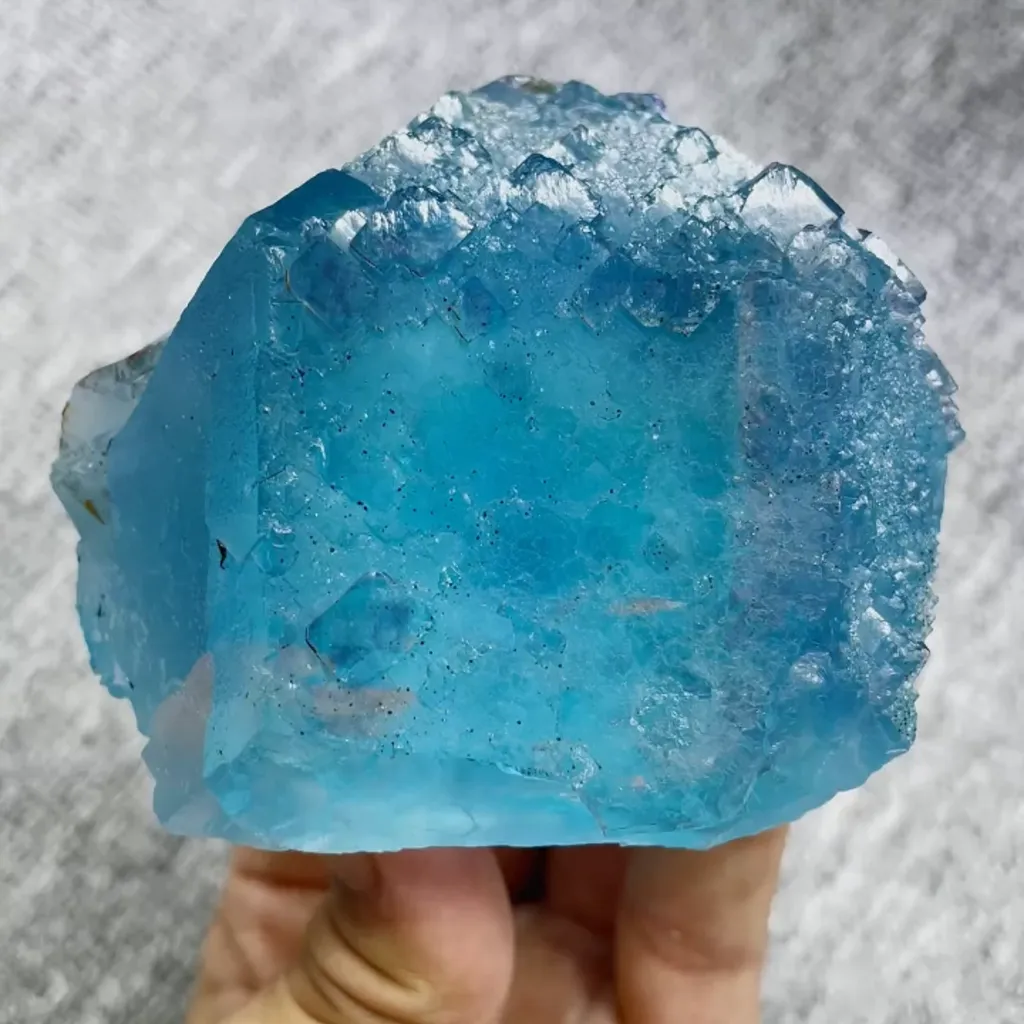 Natural Blue Fluorite comes from Yaogangxian,Hunan 85*80*50MM image