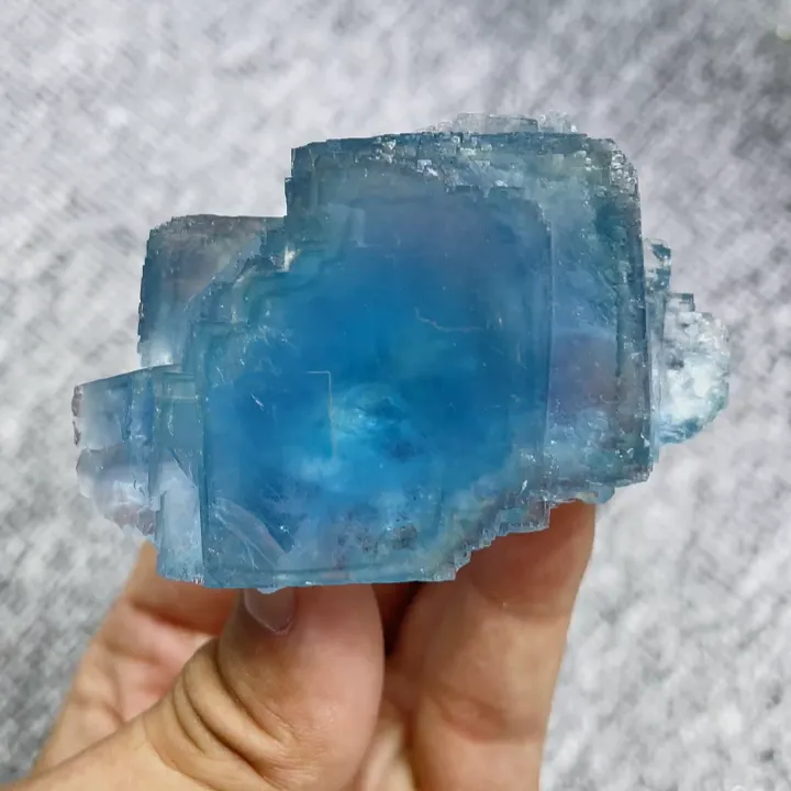 Natural Blue Fluorite, Mineral Specimen: Yaogangxian,Hunan (60*40*35MM) - image 4