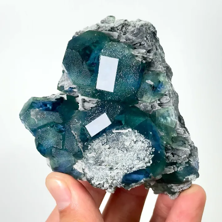 Natural Blue Fluorite, Mineral Specimen:Fujian,China (75*70*40MM) image