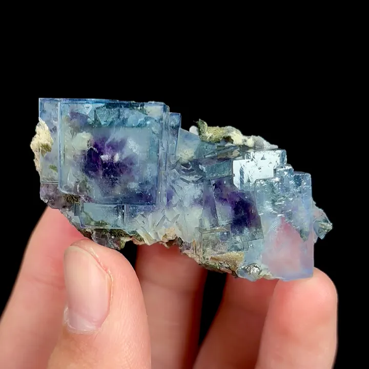 Natural Blue Fluorite Mineral Specimen,High Quality Cube Specimen:YAOGANGXIAN,CHINA(57*26*23mm) - image 2